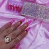 cherry clear pink French tip pink gel