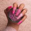 pink dreams clouds press ons